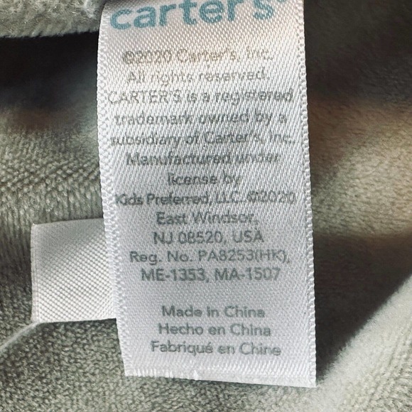 Carter's 2020 Plush Grey/Pink Bunny Security Blanket Stuffed Toy Stuffed Animal - Picture 7 of 8